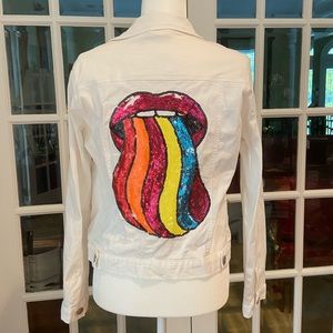 Rolling Stones Sequin Jean Jacket